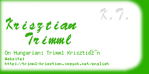 krisztian trimml business card